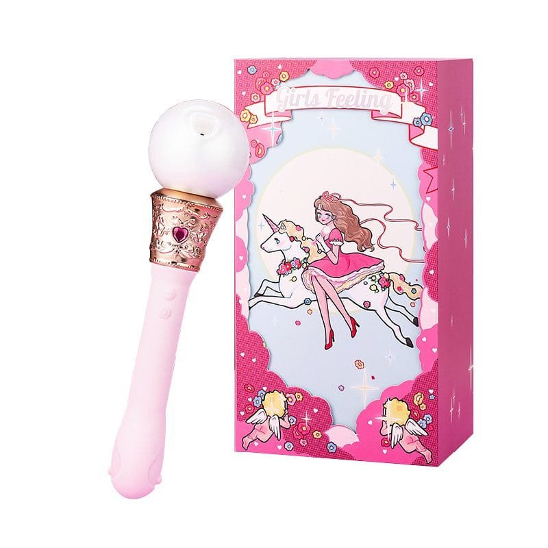 0bfc5289-39e0-4c44-9631-7df730968f82 Girls Feeling 2-in-1 Unicorn Fairy Wand Vibrator with 8 suction & 10 vibrating modes - Image 1