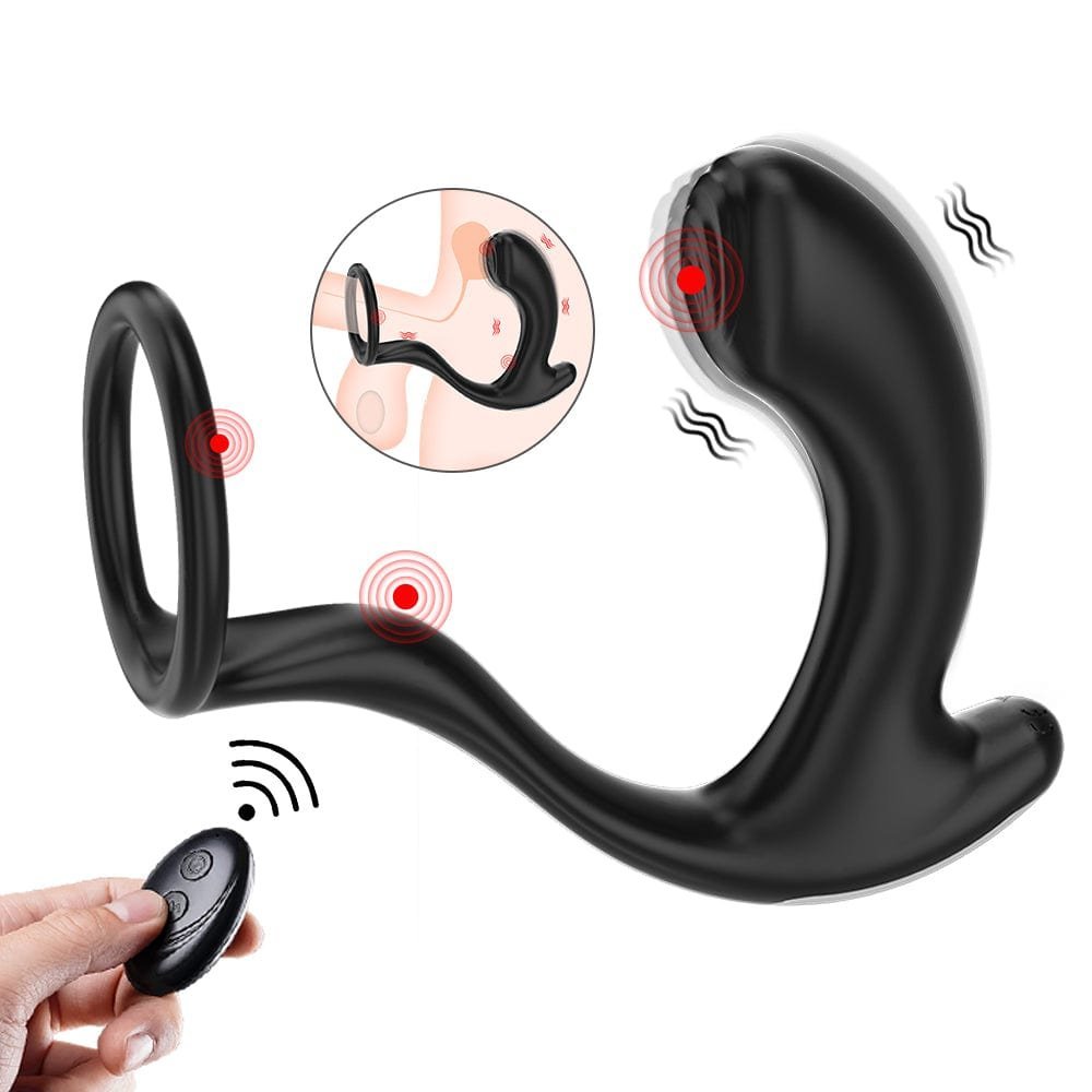 1327c03245fef3e7039ce2509a0d841c Greedy Finger Male Vibrating Clip Prostate Massager With Cock Ring - Image 1