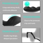 9 Speed Vibrating Prostate Massager Delayed Ejaculation Ring Anal Plug Vibrator With Remote Control - Image 7