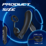 9 Speed Vibrating Prostate Massager Delayed Ejaculation Ring Anal Plug Vibrator With Remote Control - Image 6
