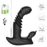 Lurevibe – Telescopic Prostate Massager For Men And Women Double Shock Masturbation G-spot Vestibule Anal Plug Sex Toy Wholesale - Image 8