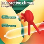 Cock Rings Clitoral Stimulator with Licking Mouth Pleasur with APP control - Image 5