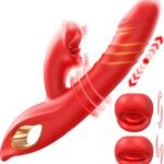 G Spot Vibrators Tongue Clitoral Stimulator Thrusting Dildo