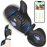 Adjustable Male Masturbator Penis Vibrator Trainer, Adult Sex Toys for Men,4 in 1 Vibrating APP Controlled Mens Sex Toy Strok