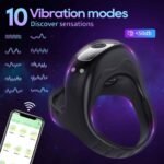 Lurevibe – Vibrating Cock Ring with APP, Triangular Penis Ring with 10 Vibration Modes - Image 4