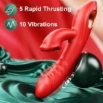 G Spot Vibrators Tongue Clitoral Stimulator Thrusting Dildo - Image 4