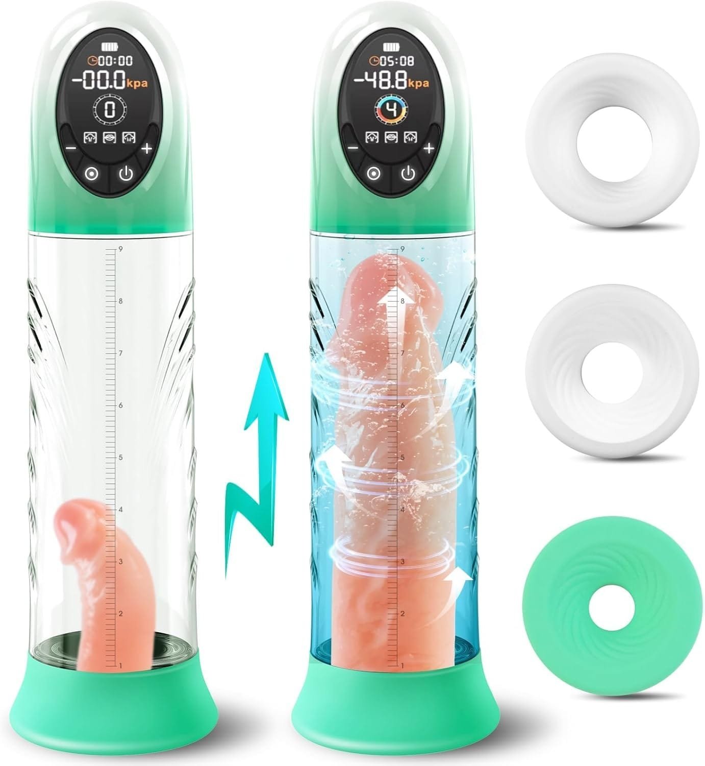71uv6wyzS7L._AC_SL1500 Penis Enlargement Extend Pump Water Massage Cup For Male Masturbation - Image 1