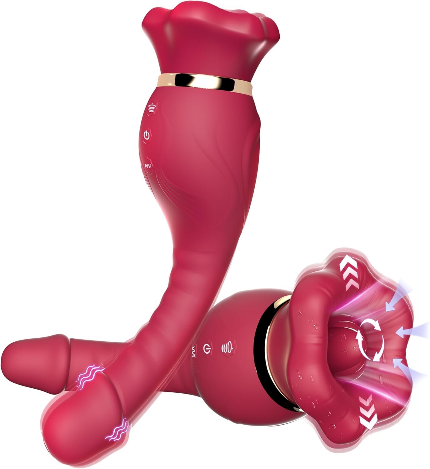 71y-wDUwXyL._AC_SL1500 Big Mouth rotating tongue suction Vibrator G Spot Dildo Sex Toys for Women - Image 1