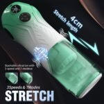 Green Star Rotating Telescopic Vibration Male Masturbator - Image 5