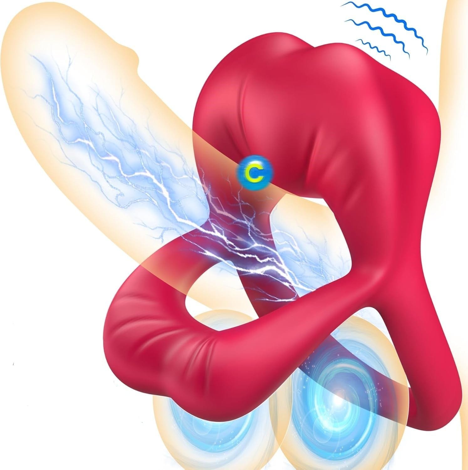 9b1bc77b-7443-4779-8106-69d311e80d32 Rose Vibrating Cock Ring with Sexy Lip Clitoris Stimulator - Image 1