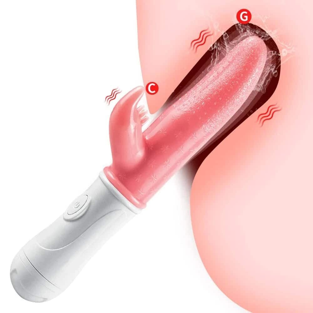 G-spot-Clitoral-Stimulation-Female-Masturbation-12-Frequency-Simulation-Tongue-Vaginal-Massage-Vibrator-Sex-Toys-For G-spot Clitoral Stimulation 12 Frequency Simulation Tongue Vaginal Massage Vibrator - Image 1