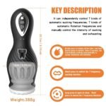 Lurevibe – Dragon Suction Rotating Trainer Male Masturbators Oral Vaginal Penis Vibrator - Image 6