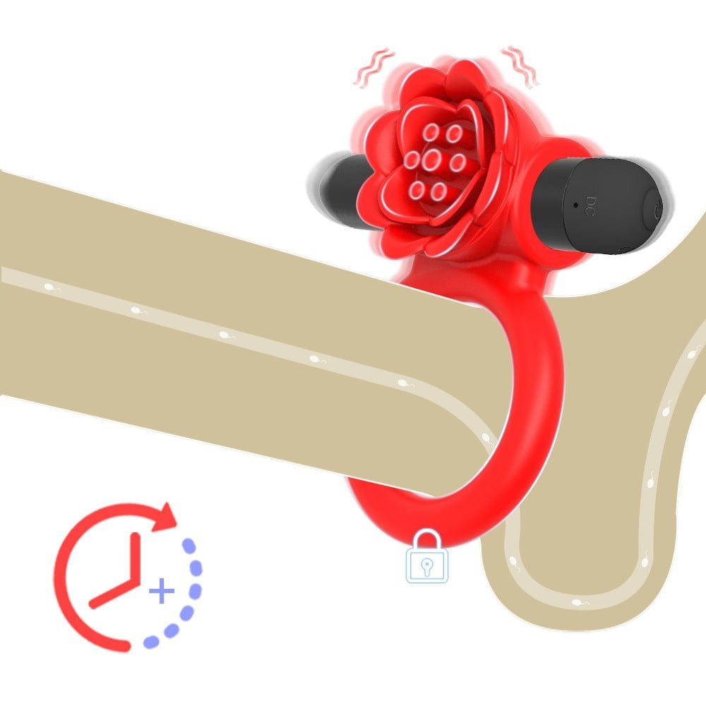 O1CN012jMPJb1o8Ud9vHkeF__2218736585180-0-cib Vibrating Rose Penis Ring Clitoral Stimulation For Couple - Image 1
