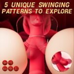 4 In 1 Rose Tongue Swing Vibrating G-Spot Clitoral Stimulation Dildo Machine - Image 3