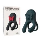 3 in 1 Butterfly Cock Ring 3 Motors 10 Modes Erection Enhancing Vibration Penis Vibrator - Image 5