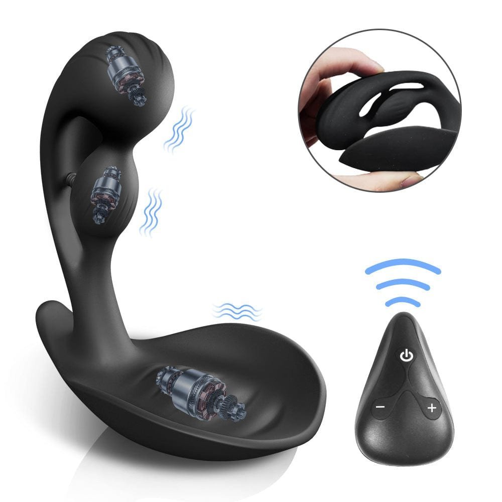 O1CN01vTSCsw28LaHg5VA5L__2216584027916-0-cib Yeain Prostate Massager 3 Motors 10 Vibrating Anus Testicles Stimulation - Image 1