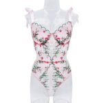 French Lingerie Embroidery See-through Mesh Sexy Female Erotic Set - Image 6