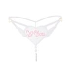 “Love You” Sexy Open Crotch Mesh Underwear With Pearls - Image 5