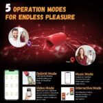 Penis Vibrator 2 in 1 APP Controlled Male Masturbator 9 Modes Lips Wrapping Waterproof - Image 6