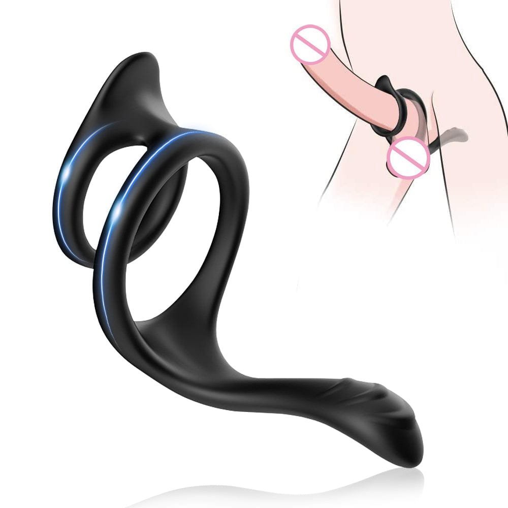 a9ae8b442287f39567b0b7fc4143d9c0 Dual Enhancement Penis Ring With Prostate Massager - Image 1