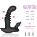 Lurevibe – Telescopic Prostate Massager For Men And Women Double Shock Masturbation G-spot Vestibule Anal Plug Sex Toy Wholesale - Image 4