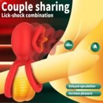 Cock Rings Clitoral Stimulator with Licking Mouth Pleasur with APP control - Image 8