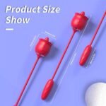 2 In 1 Rose Toy Thrusting Dildo Vibrator With 9 Tongue Licking 9 Thrusting Vibrating - Image 7